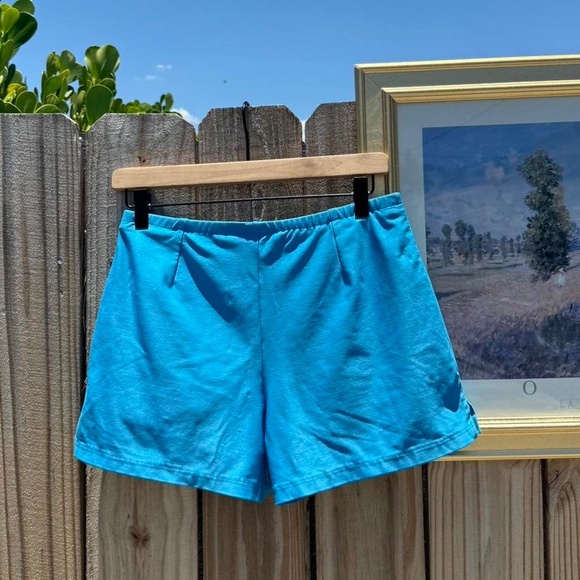 vintage blue nike athletic bike shorts double lined retro 90s - Picture 4 of 4